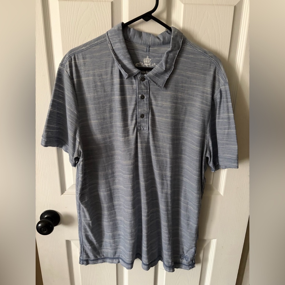 Helix Men’s Blue / White Polo Short Sleeve Shirt Size XL